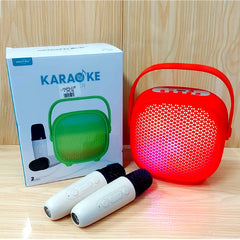 GTS-2009 Karaoke Party Speaker with LED Lights, Voice Changer & 2 Mics – Portable Bluetooth Sound System