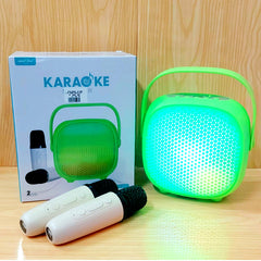 GTS-2009 Karaoke Party Speaker with LED Lights, Voice Changer & 2 Mics – Portable Bluetooth Sound System