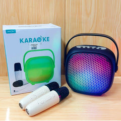 GTS-2009 Karaoke Party Speaker with LED Lights, Voice Changer & 2 Mics – Portable Bluetooth Sound System
