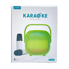 GTS-2009 Karaoke Party Speaker with LED Lights, Voice Changer & 2 Mics – Portable Bluetooth Sound System